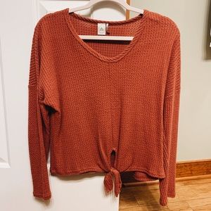 Sweater with front knot!